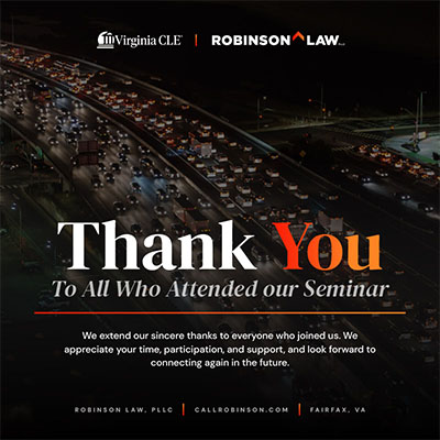 Thank you graphic for Virginia CLE seminar attendees